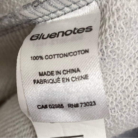 Bluenotes women grey white tie & dye long sleeves pullover hoodie. Size XS. Used - Picture 5 of 8